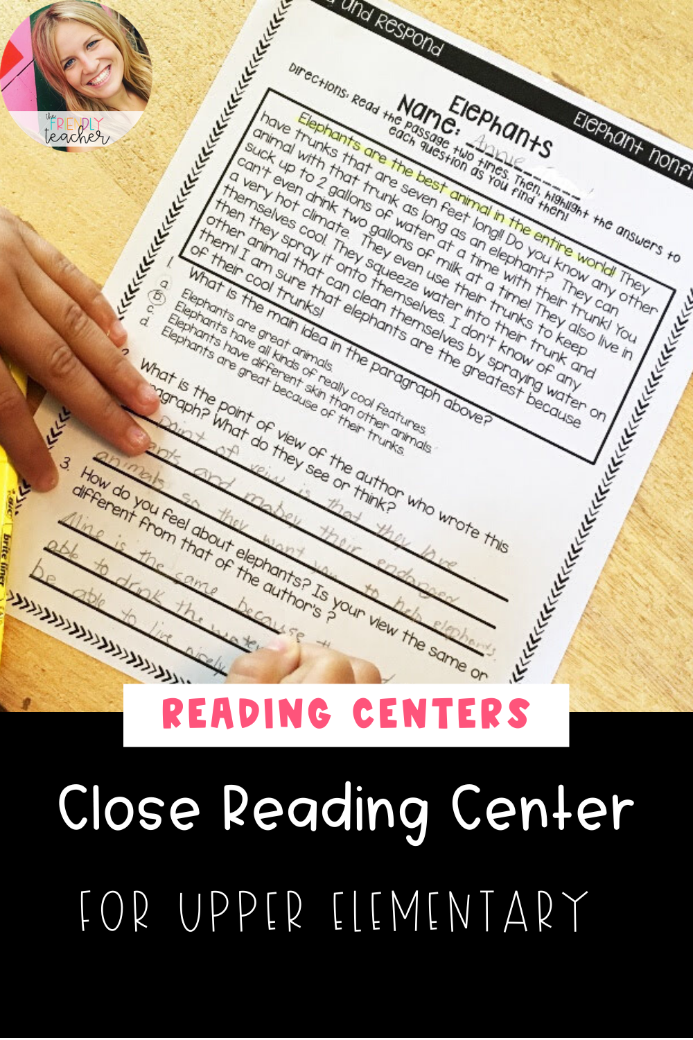 Close Reading Centers for Upper Elementary