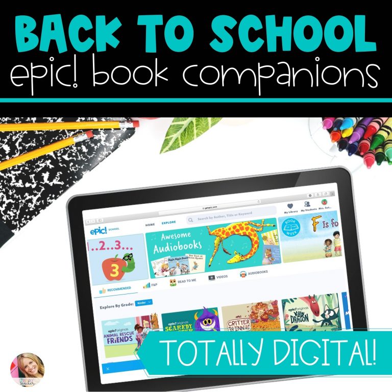 Distance Learning DIGITAL Back to School Book Companions for EPIC books