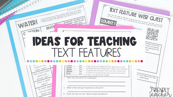 text feature activities