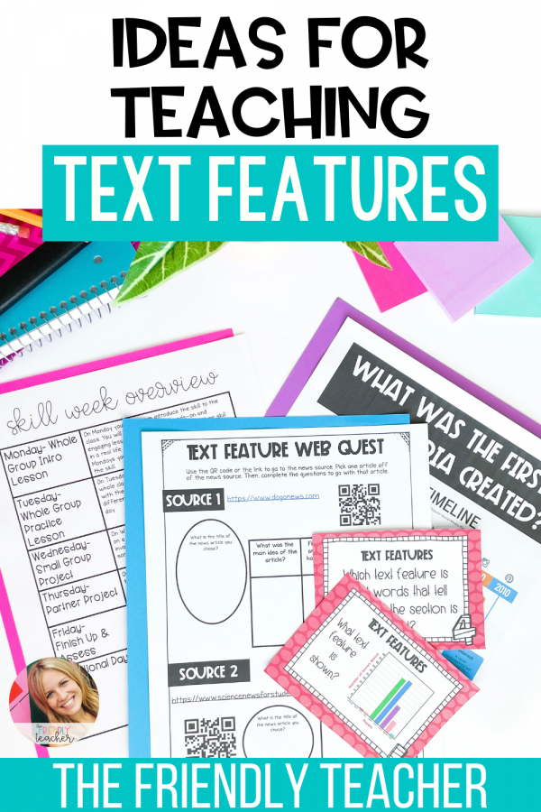 Activities for Teaching Text Features - The Friendly Teacher