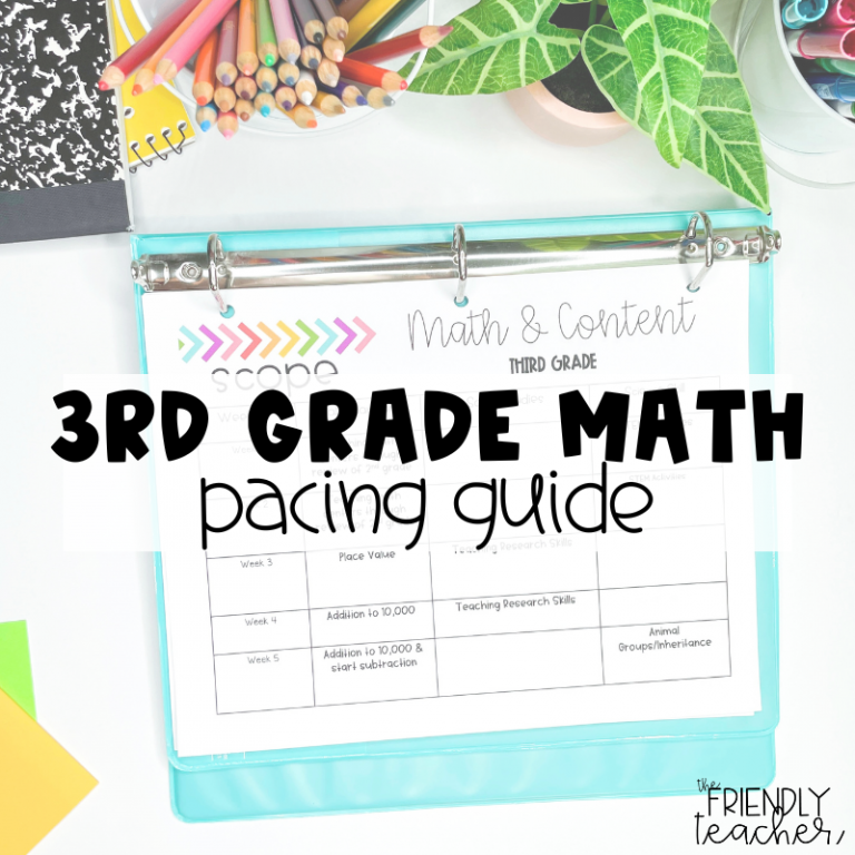 Third Grade Math Pacing Guide