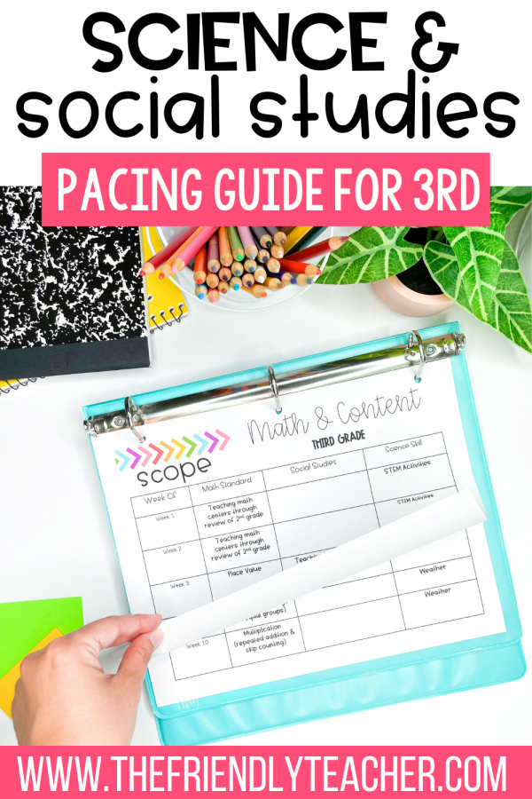 Third Grade Science and Social Studies Pacing Guide - The Friendly Teacher