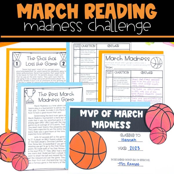 March Madness Reading Challenge - 3rd & 4th Grade