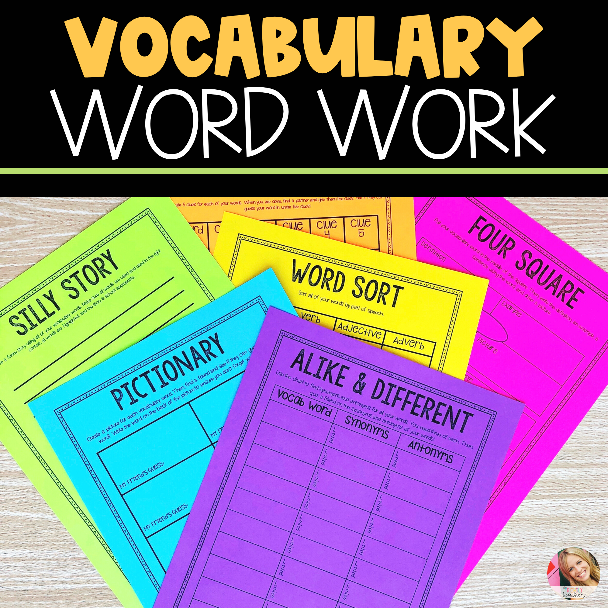 Vocabulary Word Work for Upper Elementary