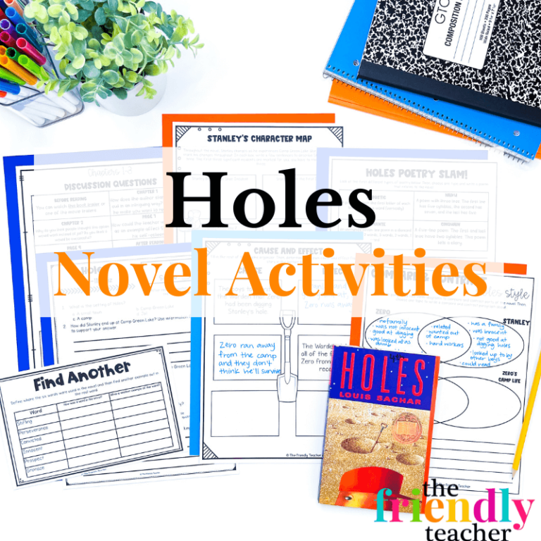 Holes Novel Study Engaging Activities for 4th Graders