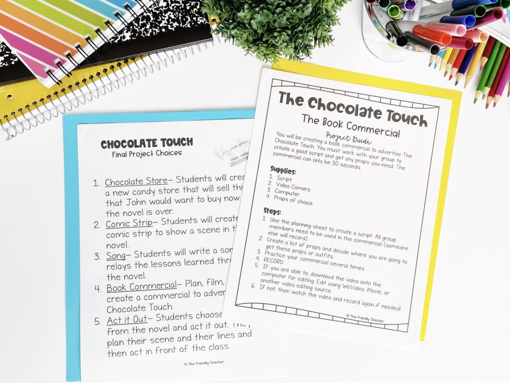 the chocolate touch activities